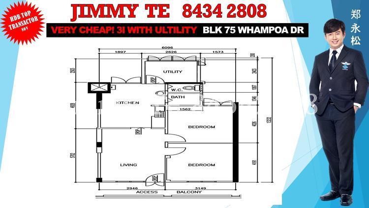 Blk 75 Whampoa Drive (Kallang/Whampoa), HDB 3 Rooms #139712682